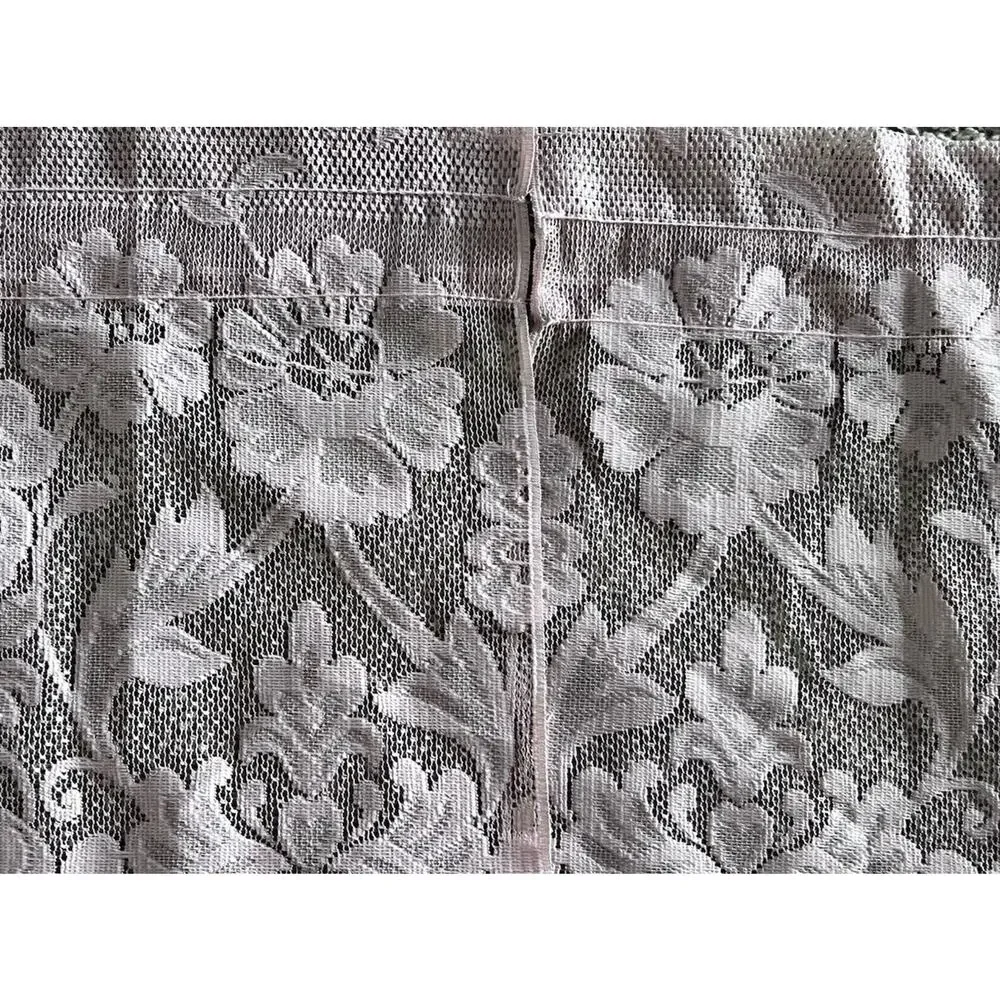 JCP Home Shari Mauve Pink Lace Floral Curtain Swag Valance Set 82